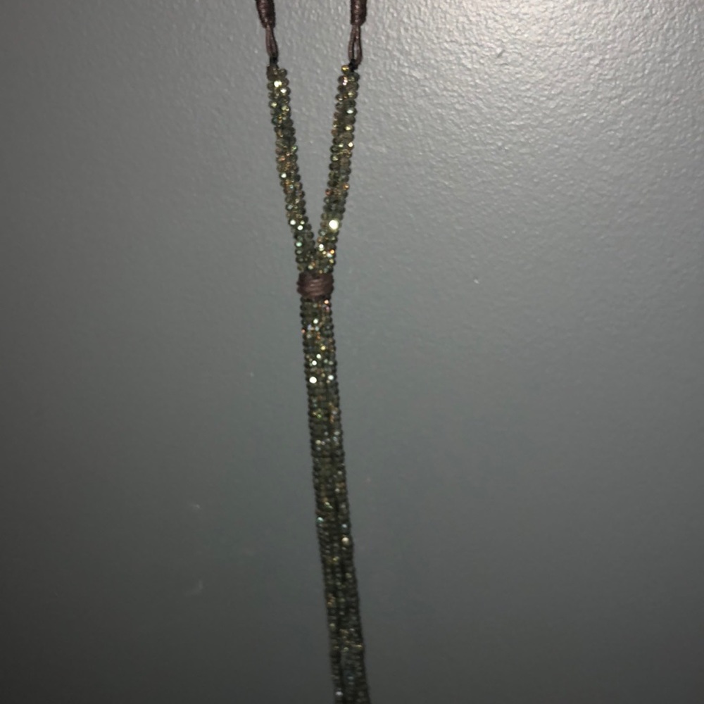 Gorgeous Emerald Shimmery Bead Necklace